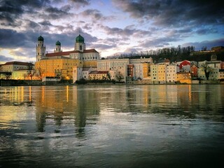 View of the town Passau, Bavaria, Germany, March 2019
