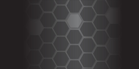 Black hexagon background. grey concrete cement stone tile wall. 3d illustration rendering.  Black geometric layout template. Abstract background of modern wall. colored paper in dark colors. 
