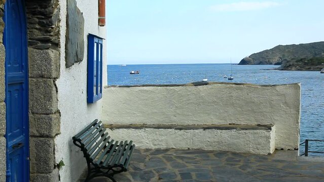 Street of the historical center of Cadaqu&eacute;s. Traditional fishing village of the Costa Brava. Alt Empordar, Catalonia, Spain
