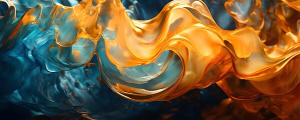 Obraz premium digital waves flowing over a classic painting