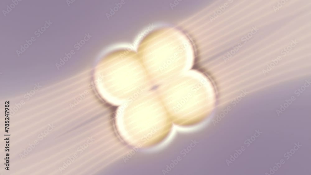 Aufkleber Animation of a geometric shape resembling a button. 3d rendering 4K