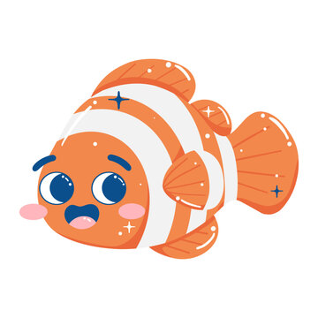 Clownfish cute cartoon