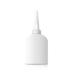 Cool Realistic white bottle . For cosmetics, ointments,, glue. Separate elements. vector illustration