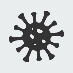Disease bacteria icon in flat style. Allergy symbol isolated background. Microbe virus business concept.