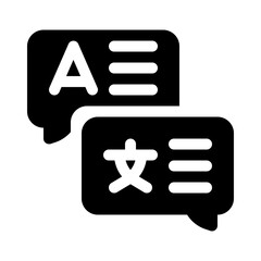 Obraz premium translate glyph icon