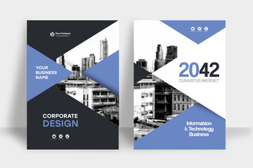 City Background Business Book Cover Design Template