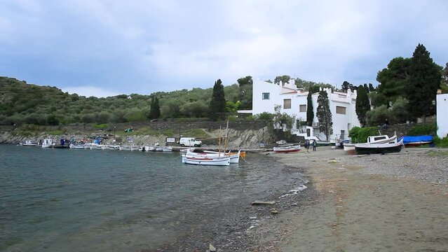 General view of Port Lligat (Cadaqu&eacute;s) with the house of the painter Salvador Dal&iacute;. Cadaqu&eacute;s. Natural Park of Cap de Creus, Costa Brava, Alt Empordar, Catalonia, Spain.