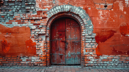 red brick walls background