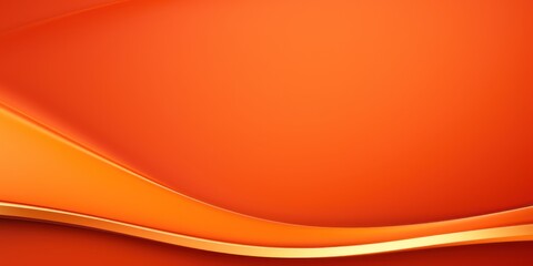 Orange velvet background with golden frame, luxury and elegant template for design. Vector illustration of orange texture fabric with gold square border