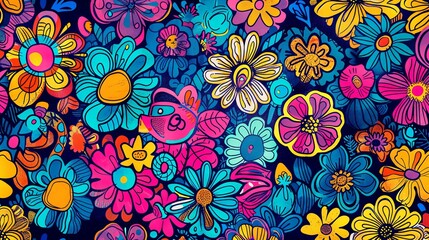 seamless pattern with flowers