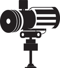 Cinematic Cinema Camera Vector Illustration with Epic Journey Scene