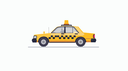 Taxi icon vector on white background Flat vector isolated
