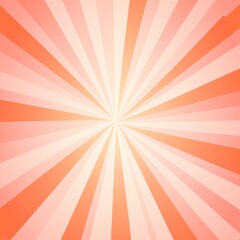 Peach abstract rays background vector presentation design template with light grey gradient sun burst shape pattern for comic book