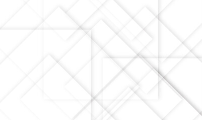 Geometric white abstract square shape banner background. Digital futuristic technology 
concept geometric line vector background. Design for banner, poster, template, cover, technology background.
