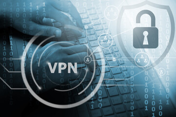 VPN Virtual Private Network concept; Private and secure internet connection