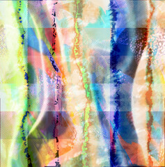 Floral pattern of intertwined intricate abstract elements. Abstract design, illustration background crafted for textile or print. Seamless pattern