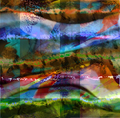 Floral pattern of intertwined intricate abstract elements. Abstract design, illustration background crafted for textile or print. Seamless pattern