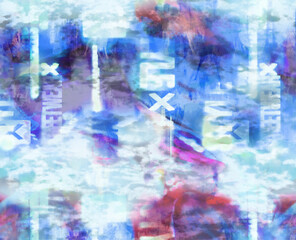 Floral pattern of intertwined intricate abstract elements. Abstract design, illustration background crafted for textile or print. Seamless pattern