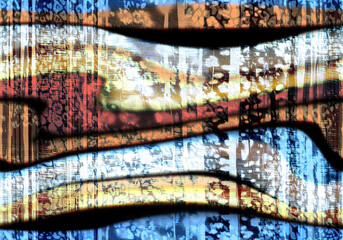 Floral pattern of intertwined intricate abstract elements, green and yellow. Abstract leaf design, illustration background crafted for textile or print. Seamless pattern