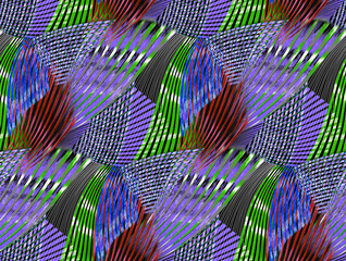 Floral pattern of intertwined intricate abstract elements. Abstract design, illustration background crafted for textile or print. Seamless pattern