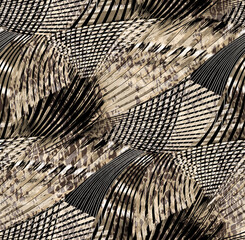 Floral pattern of intertwined intricate abstract elements, green and yellow. Abstract leaf design, illustration background crafted for textile or print. Seamless pattern