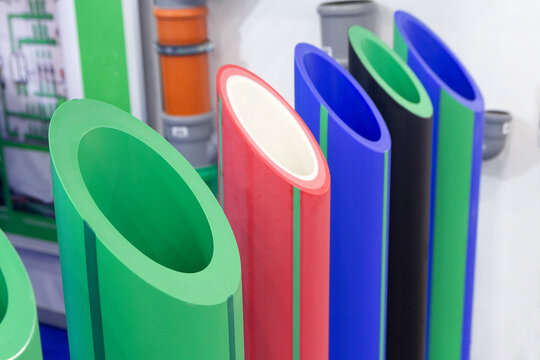 Large water pipes on a large-plan showcase