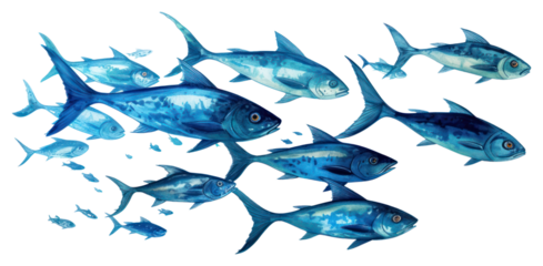 PNG Fish animal white background underwater, digital paint illustration