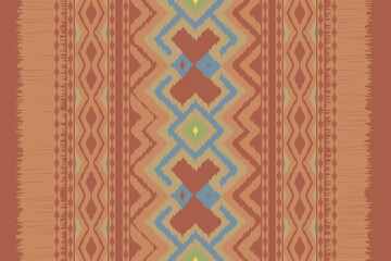 Ethnic abstract ikat art. Aztec ornament print. geometric ethnic pattern seamless  color oriental.  Design for background ,curtain, carpet, wallpaper, clothing, wrapping, Batik, vector illustration.