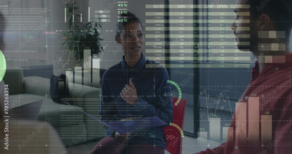 Poster image of statistics and data processing over man using rowing statistics