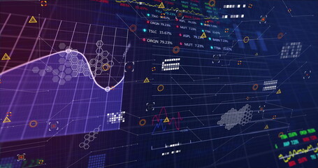 Image of financial data processing over grid