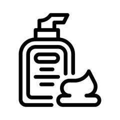 shaving cream line icon
