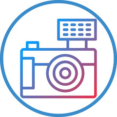 Vector Design Led Camera Icon Style
