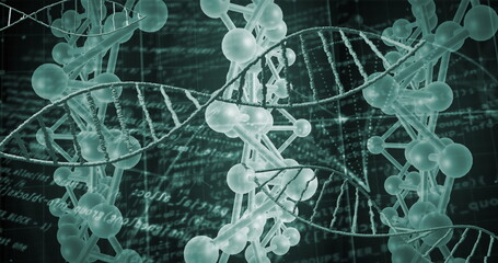 Image of data processing over dna strands