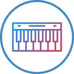 Vector Design Piano Icon Style