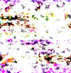 Floral pattern of intertwined intricate abstract elements, green and yellow. Abstract leaf design, illustration background crafted for textile or print. Seamless pattern