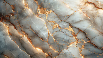 Abstract background, creative texture of white marble with gold veins.