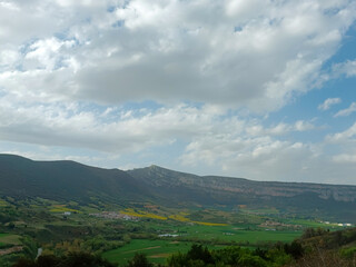 clouds over the mountains
