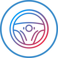 Vector Design Steering Wheel Icon Style