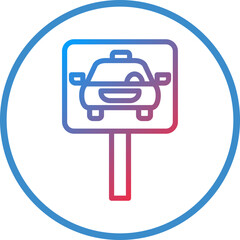 Vector Design Taxi Stop Icon Style