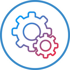 Vector Design Gears Icon Style