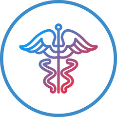 Vector Design Caduceus Icon Style