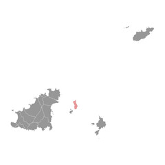 Herm map, part of the Bailiwick of Guernsey. Vector illustration.