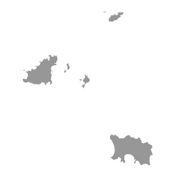 Channel Islands map. Vector illustration.