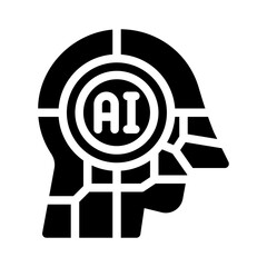 artificial intelligence glyph icon