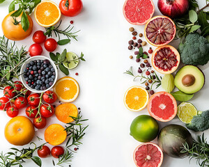 Background with fruits and vegetablesf