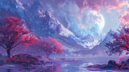 Artistic concept painting of a beautiful fantasy lands