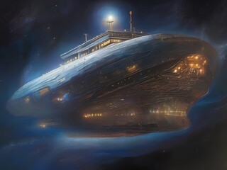 ship at night