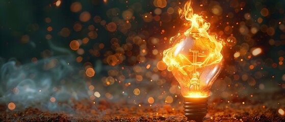 Ignition of Ideas: A Symbol of Fiery Creativity. Concept Creative Sparks, Innovative Concepts, Igniting Inspiration, Fiery Imaginations - obrazy, fototapety, plakaty