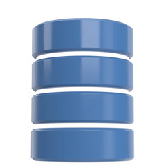 3D rendering illustration of a database icon
