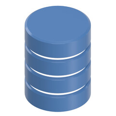 3D rendering illustration of a database icon